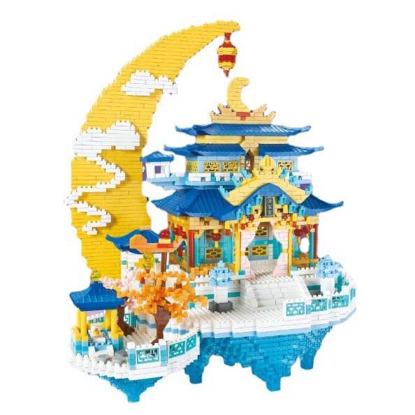 YZ Weili partículas de diamante en miniatura montaje de bloques de construcción de juguete 116 080 Guanghan Palacio pequeña luna palacio regalo de moda