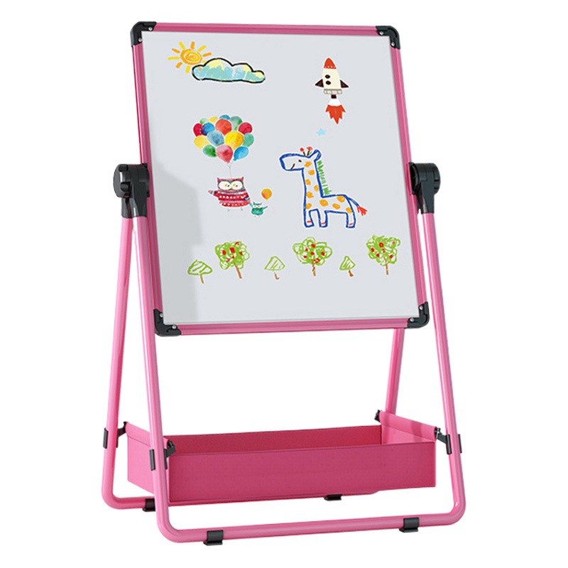 Tablero de dibujo para niños magnético soporte libre de polvo pizarra pequeña casa bebé escritura pizarra graffiti caballete borrable