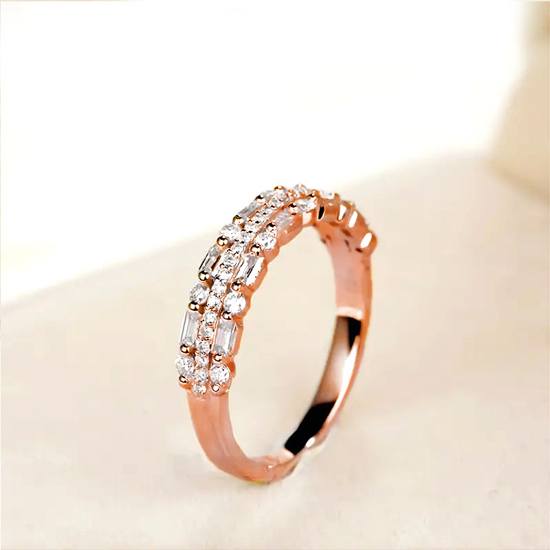 Wholesale Simple Style Classic Style Solid Color Copper Inlay Zircon Rings display picture 13