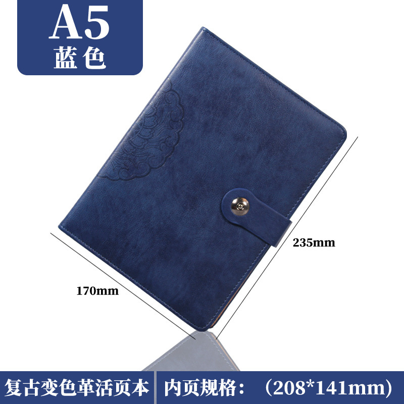 メーカー卸売a5ビジネスオフィスルーズノートb 5高級レトロ会議記録ノートはロゴを印刷できます。|undefined