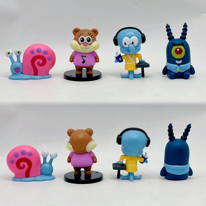 Sponge minifigure for leisure, model, octopus, capsule toy