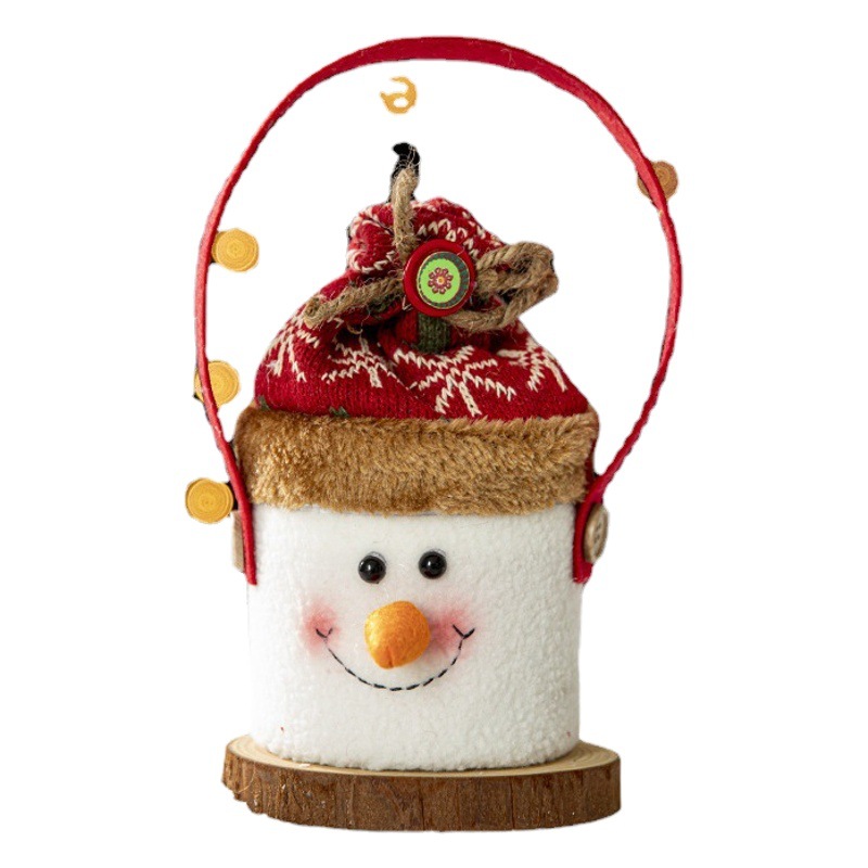 Caja de regalo de navidad portátil santa elk apple bag caja de embalaje de fruta de seguridad bolsa de regalo de nochebuena