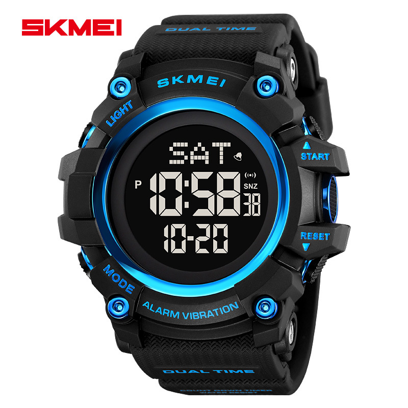 Momento hermoso reloj deportivo masculino reloj electrónico recordatorio de vibración multifuncional estudiante ocio al aire libre reloj electrónico impermeable