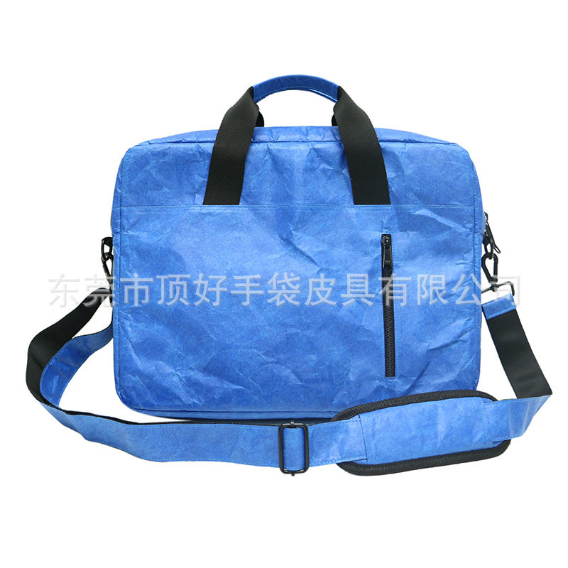 Fashionable Blue 1073 Dupont Paper Computer Bag, Multi-functional and Environmentally Friendly Tyvek Shoulder Computer Bag, Factory Customization