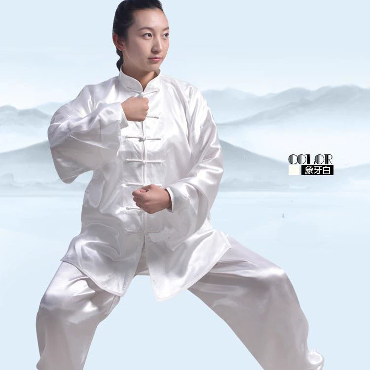 Женская летняя одежда для тайцзи-чи Chenjiagou, Женская весенне-летняя одежда из южнокорейского шелка в китайском стиле, одежда для занятий тайцзи среднего и пожилого возраста
