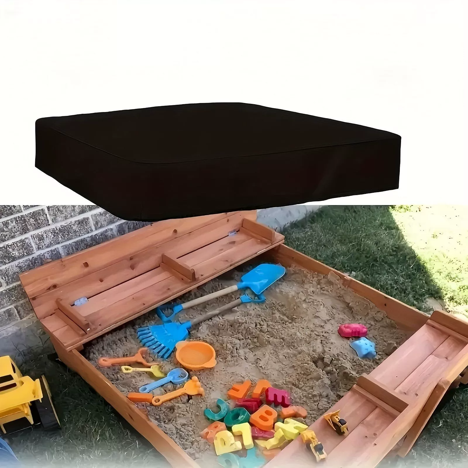 Крышка песочницы, солнцезащитный крем для садового патио, квадратный солнцезащитный крем, водонепроницаемая крышка песочницы, защитная зона для игровой площадки на открытом воздухе, используется для семьи