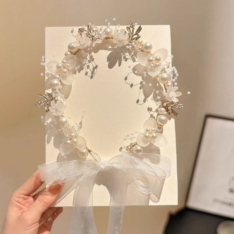 Flores para niños Hanfu guirnaldas de flores tocado 2025 nueva niña princesa pinzas de flores tocado de cabello para niñas joyas para el cabello