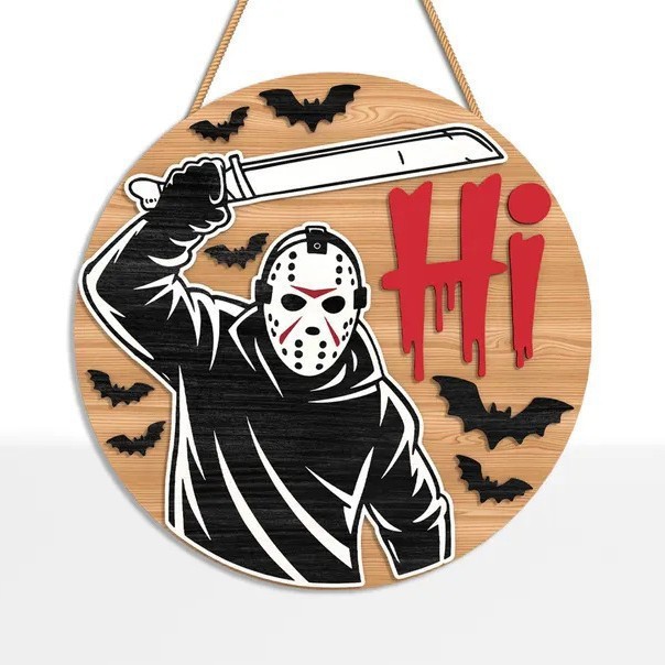 国境を越えた新製品の売れ筋ハロウィン木製看板装飾ホリデードアサインホラーキャラクタードア吊り下げサイン装飾|undefined