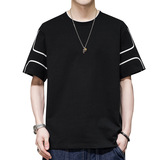 Хлопковая летняя базовая приятная телу футболка, летняя одежда, лонгслив, короткий рукав, оверсайз