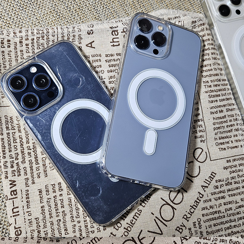 iPhone 18 için uygun Magsafe manyetik telefon kılıfı, şeffaf akrilik 17 Pro tam koruma sert kılıf 16 Pro Max