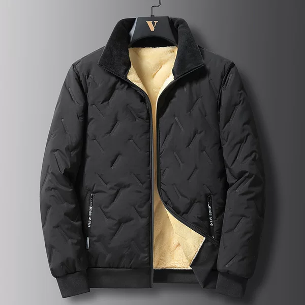 Erkai Zhuanqian Men's Autumn and Winter Lamb Wool Stand Collar Cotton Jacket 2026 New Trendy Thickened Warm Workwear Coat
