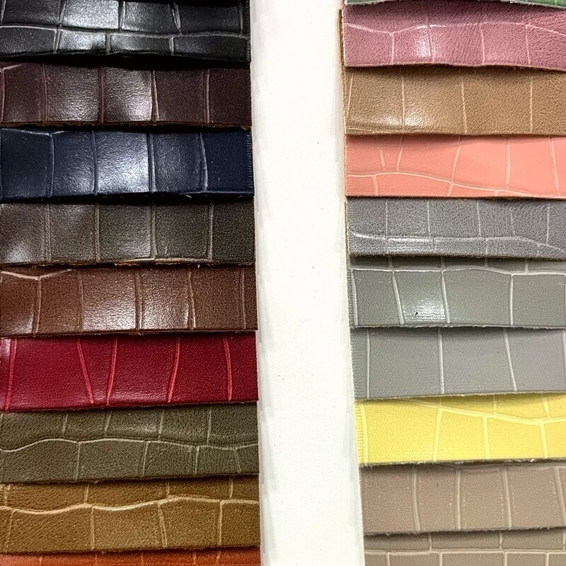 New Crocodile Pattern Slub Pattern PU Shoe Watch Strap Women's Bag Leather Wallet Sofa Table and Chair Belt in stock