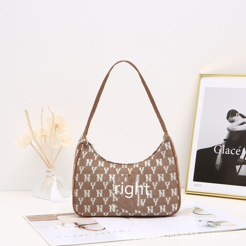 Korean Mlb New Yankees Underarm Bag Ny Retro Vintage Handbag Shoulder Bag Fashion Casual Women's Bag for Commuting