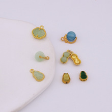 保色镶嵌琉璃平安扣祥云挂件diy串珠古风服装配饰吊坠饰品配件