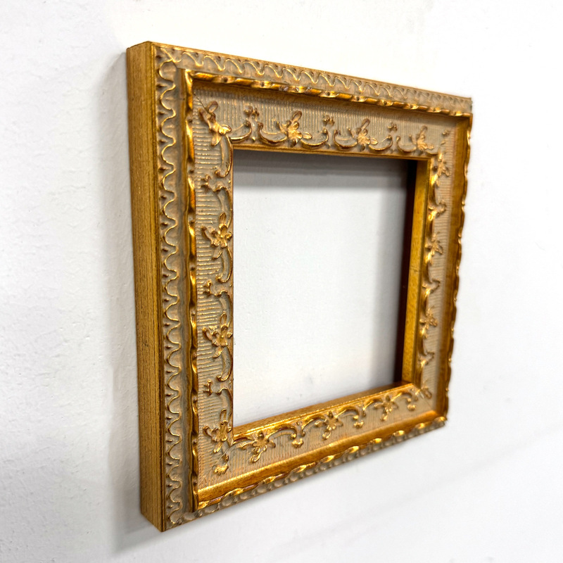 [Little Island Sands] Retro Old Fine Printing Handmade Gold Foil Picture Frame Oil Painting Frame Can Be Sized