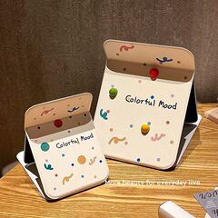 卸売かわいい折りたたみミラーデスクトップデスクトップ化粧鏡オフィス高価値学生寮ポータブル化粧鏡