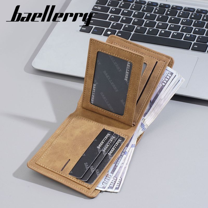 新しいメンズショートウォレットヨーロッパとアメリカのレトロなマルチカードスロットシンプルな薄型ウォレットハイエンドビジネスユースウォレット|undefined