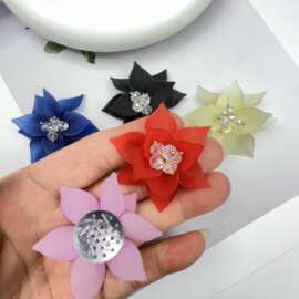 手工花朵彩色角花 diy手工材料服装鞋帽耳饰胸针头绳发夹头饰贴片