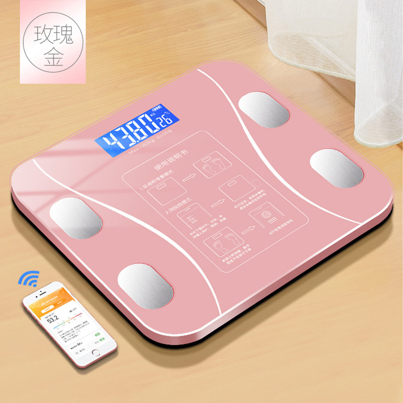 Báscula de peso precisa Báscula de grasa corporal recargable con Bluetooth inteligente Báscula electrónica Báscula de peso de cintura Peso doméstico