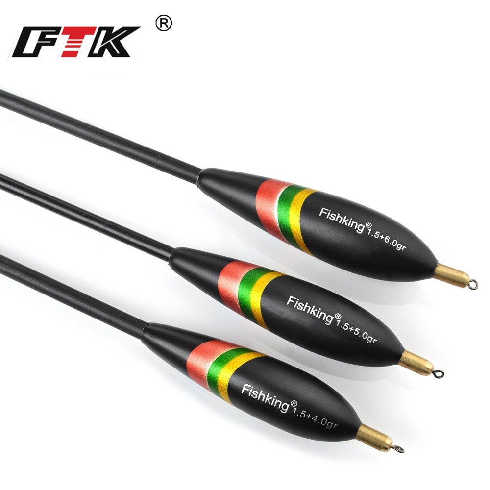 Flotador colgante de cobre caliente transfronterizo 3 piezas flotador de peces flotador de pesca de roca flotador vertical con colgante de plomo balsa abeto negrita cola llamativa