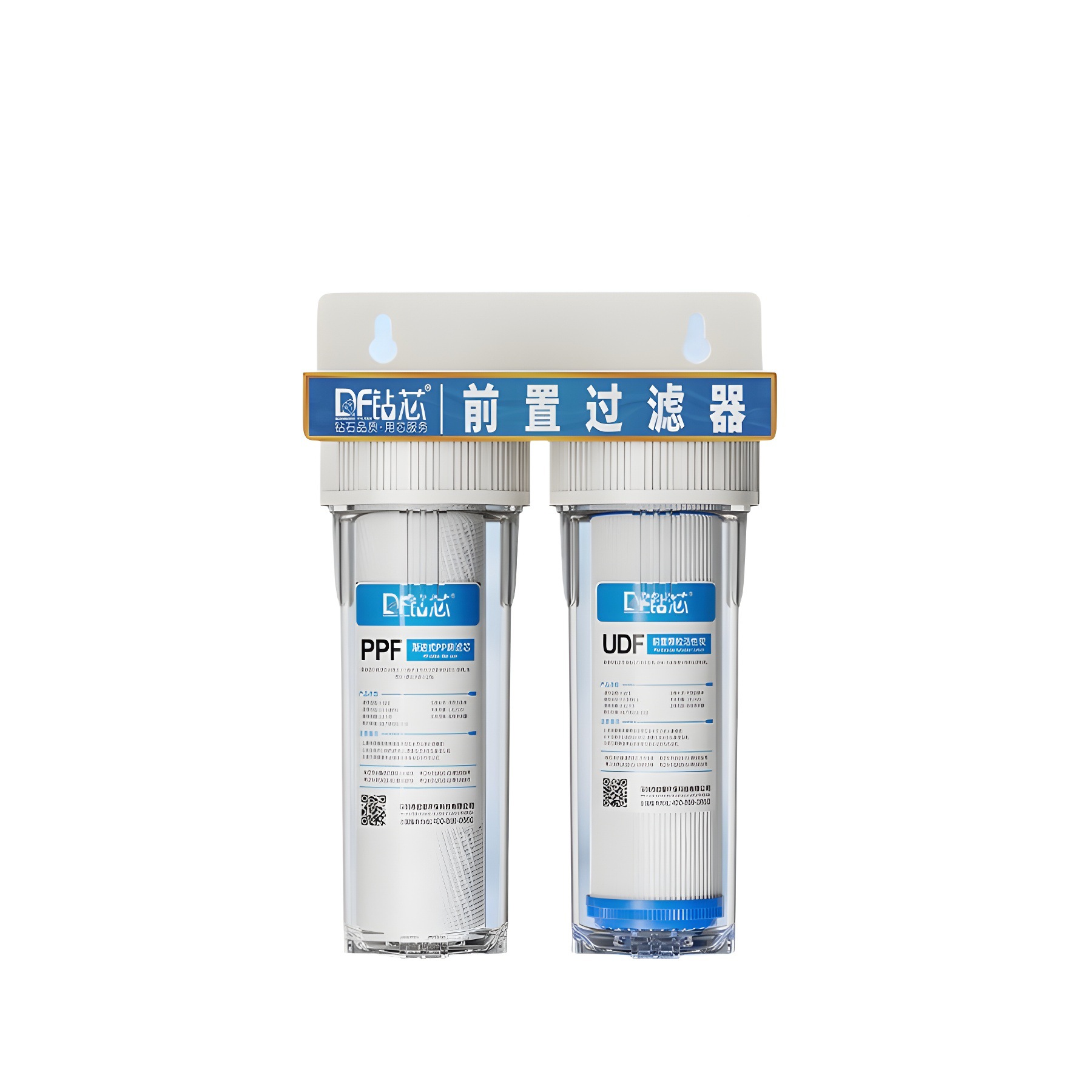 Filtro frontal filtro de agua purificador de agua transparente a prueba de explosiones 10 pulgadas botella de filtro de cobre secundaria cocina agua del grifo doméstica