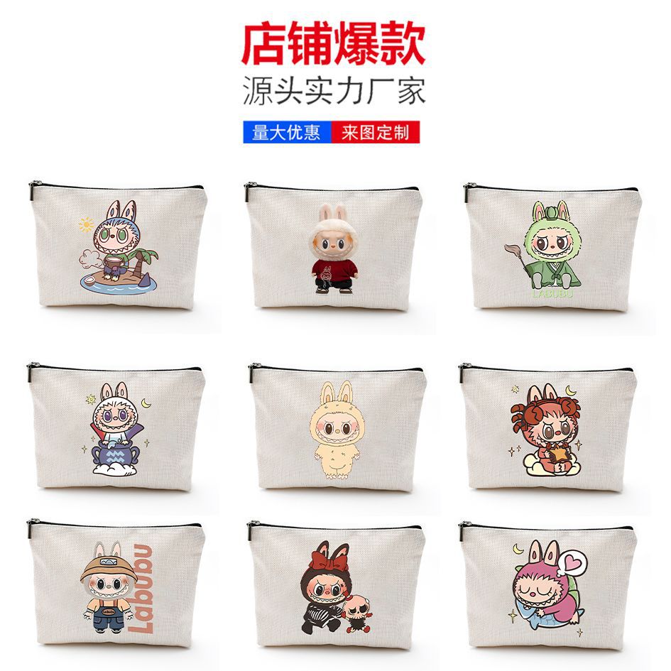 Patrón de animación de dibujos animados doble cara impresión bolsa de almacenamiento venta cruzada spot directo tamaño de patrón ajustable