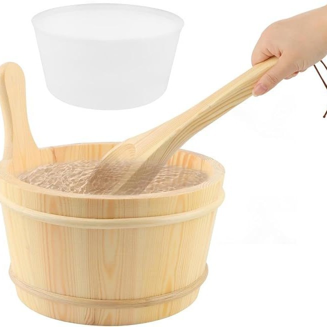 Wooden rice steaming bucket, household kitchen rice steaming bucket, large and small rice buckets, bamboo steamer, rice steaming pot, bamboo steamer