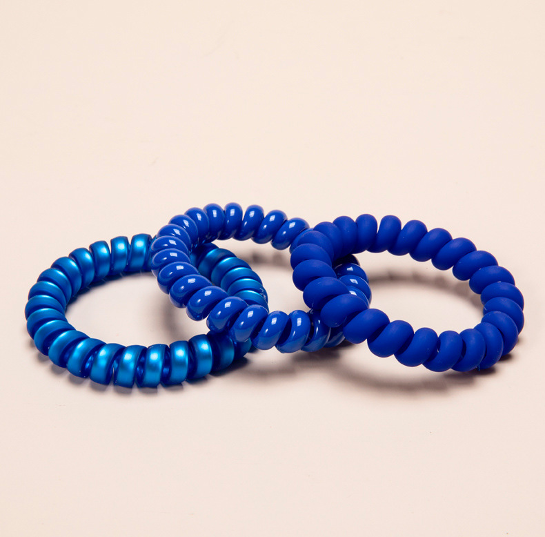 Fashion Phone Line Klein Blue Color Hair Rope Frosted Matte Hair Accessories display picture 1