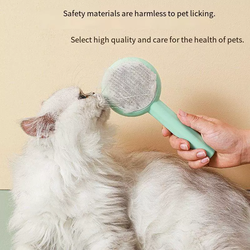 Цветочная Расческа для домашних животных и кошек Игла из нержавеющей стали Массажная расческа для чистки игл Щетка для удаления шерсти собак Портативная самоочищающаяся Расческа с одной кнопкой