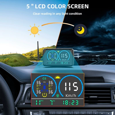 Tire pressure monitoring system Monitor Time Temperature Intelligent Digital