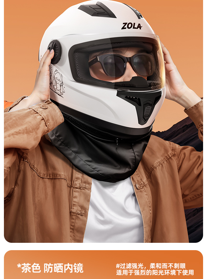 New National Standard 3C Certified Electric Motorcycle Helmet for Men and Women, Winter Warm Motorcycle All-Season Cycling Full-Face Helmet, Lightweight