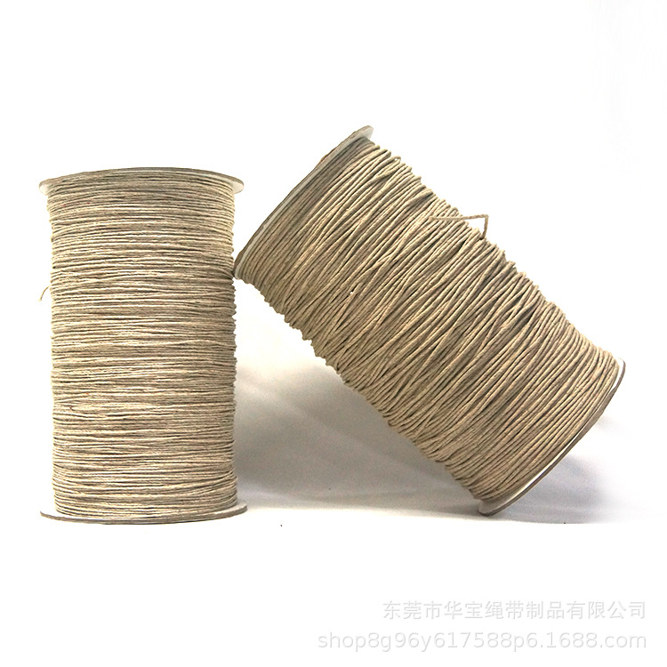 厂家直销亚麻蜡绳吊牌绳过蜡棉麻绳吊牌手工diy串珠手链编织麻绳1
