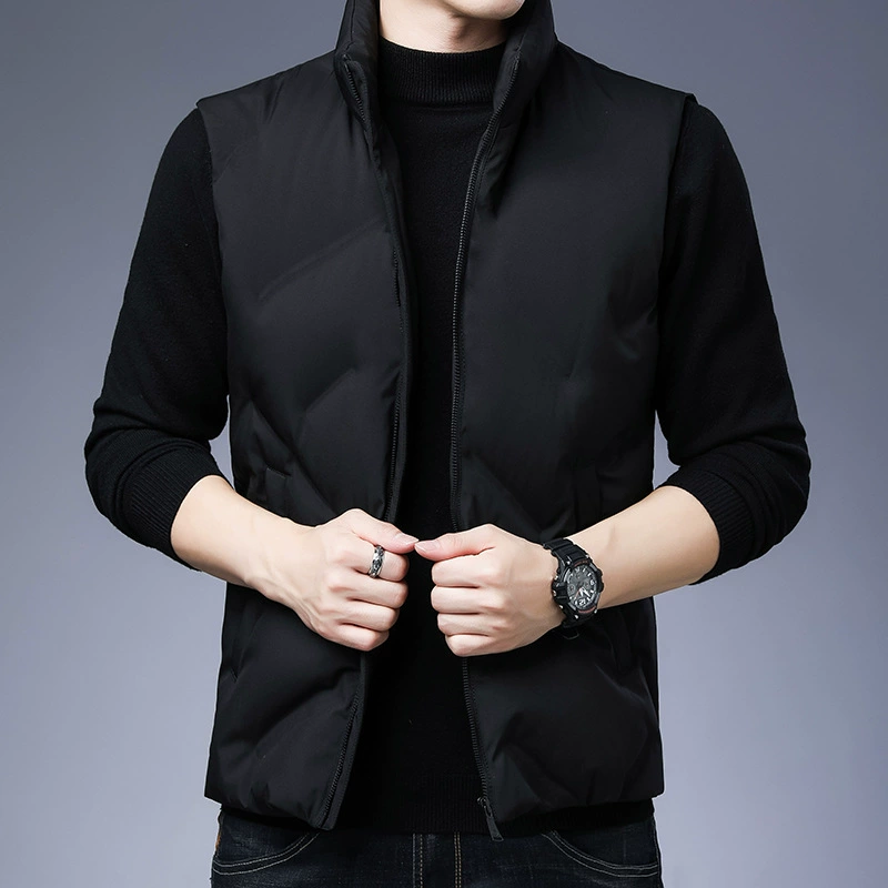 Winter vest with down for leisure, jacket sleevless