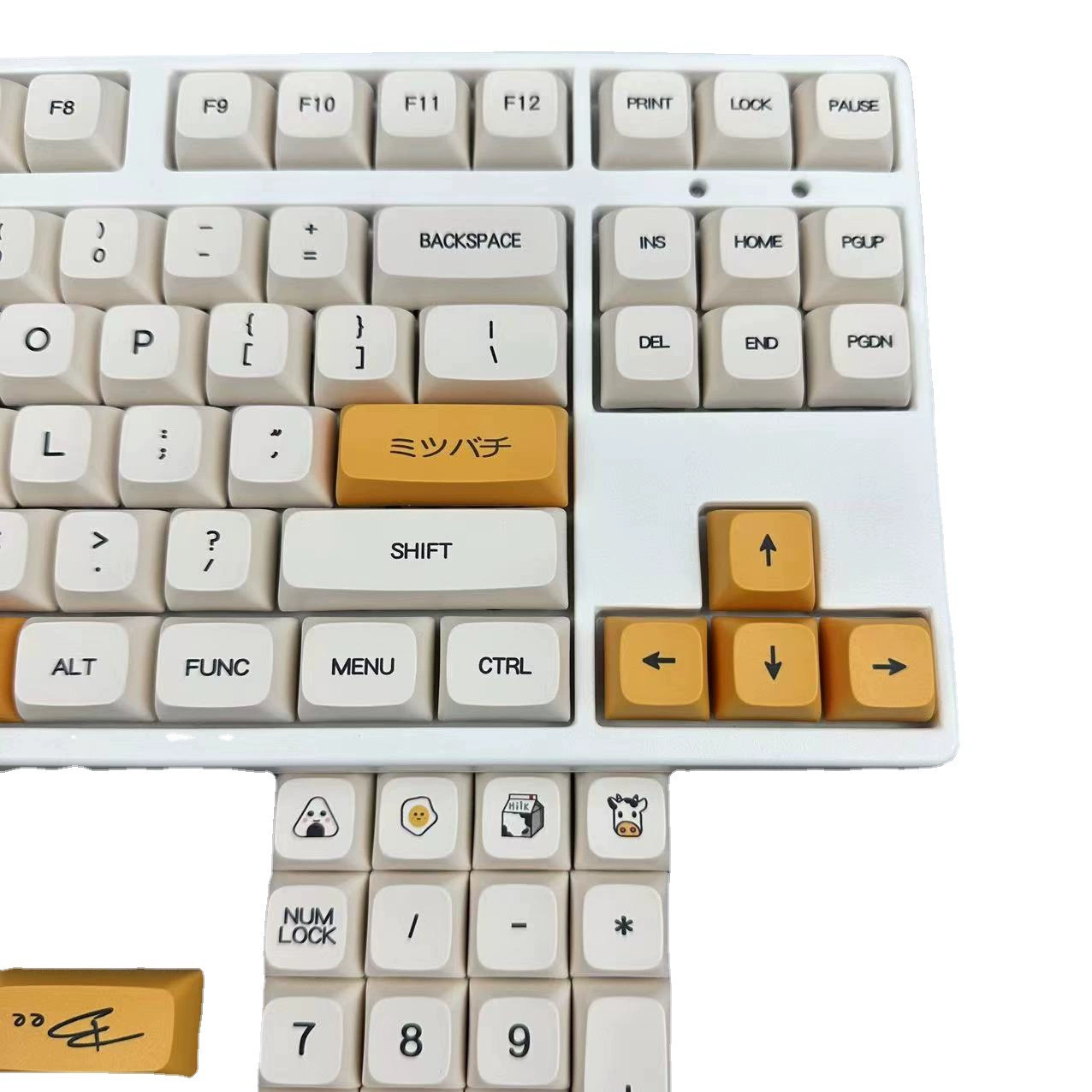 Кейкапы «медовое молоко» 140 клавиш XDA высокая PBT, горячее сияние, Huake Key Catter, набор для механической клавиатуры