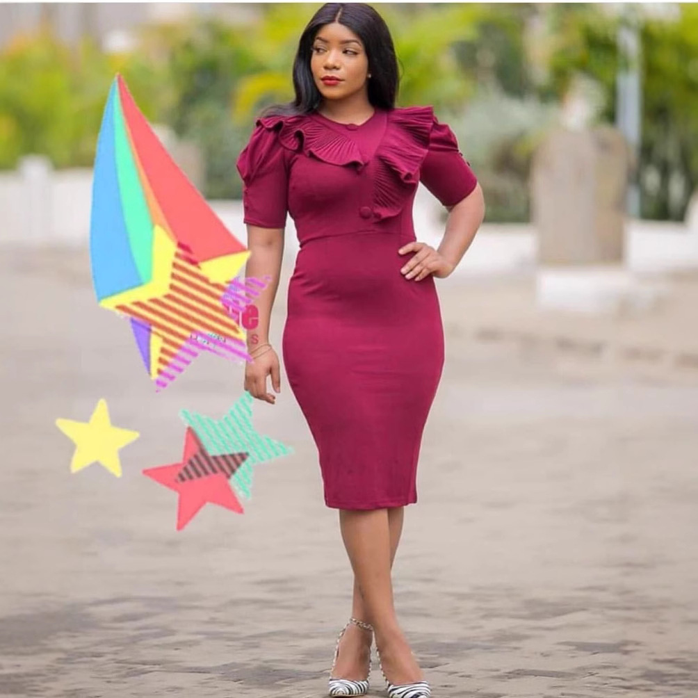 Cross-border e-commerce foreign trade AliExpress Amazon pencil skirt Africa plus size women's OL commuter solid color dress