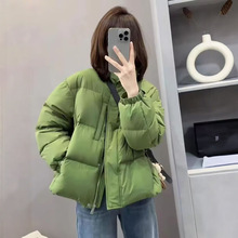 厂家直销时尚简约立领短款羽绒服外套女25冬小个子百搭保暖面包服