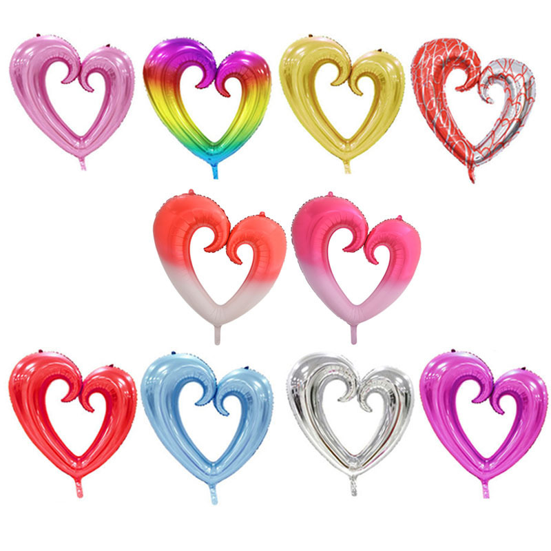 40-inch hollow heart-shaped hook heart aluminum film balloon…
