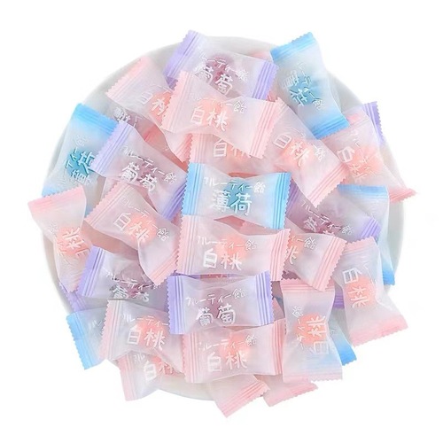 White Peach Hard Candy Juice Marriage Celebration Candy Lemon Mint Girl Heart Fashion Snack Candy Bulk Wholesale Distribution