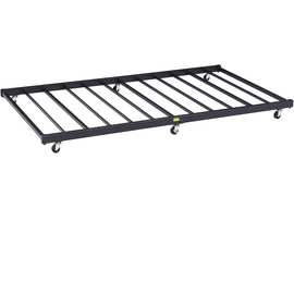 双轮床架/推出/增强和升级的金属板条支持，可锁定脚轮