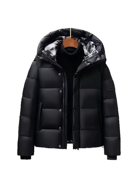 men's classic fashionable keep warm detachable hat with hood