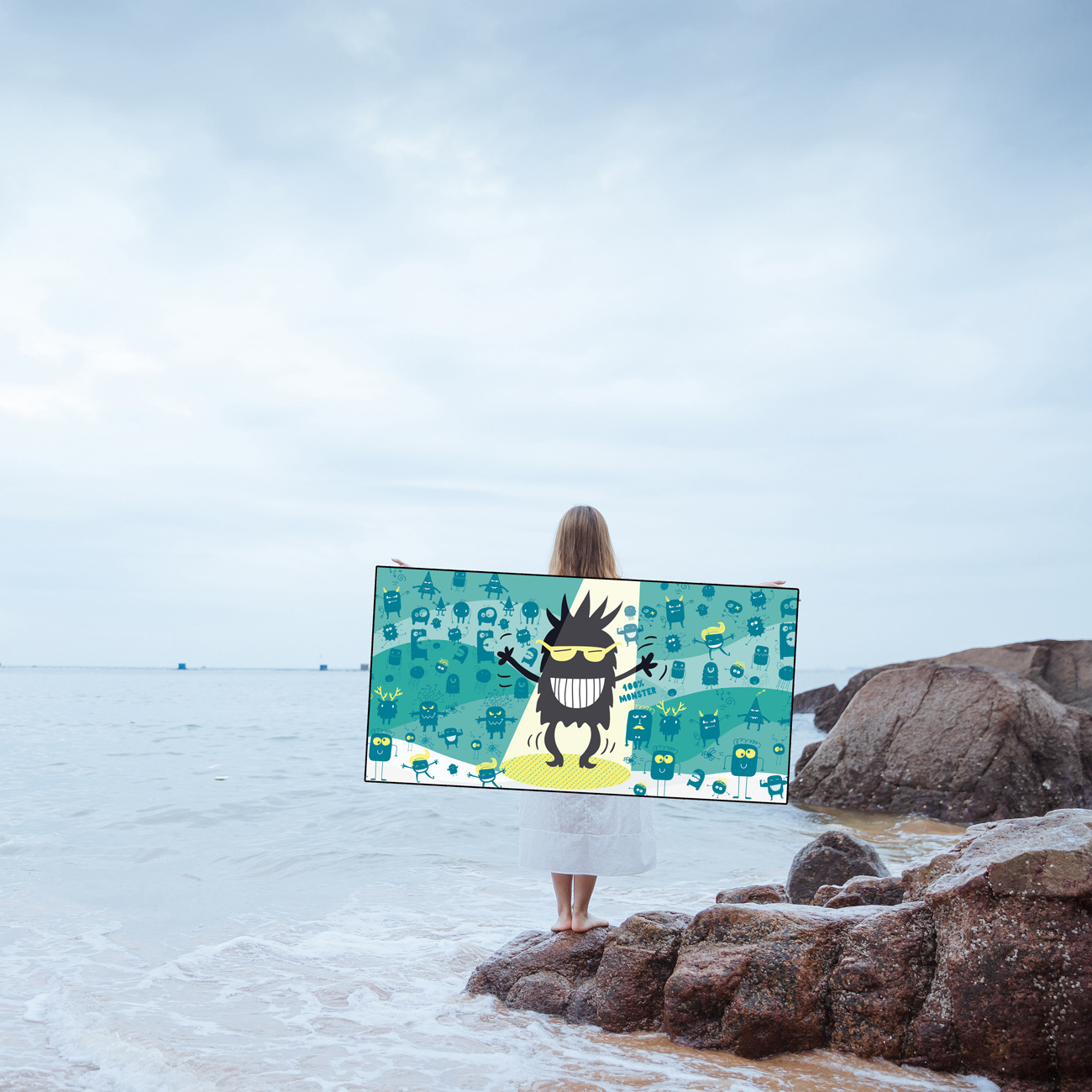 户外便携吸水巾 成人沙滩运动户外浴巾 沙滩游泳浴巾游泳毛巾