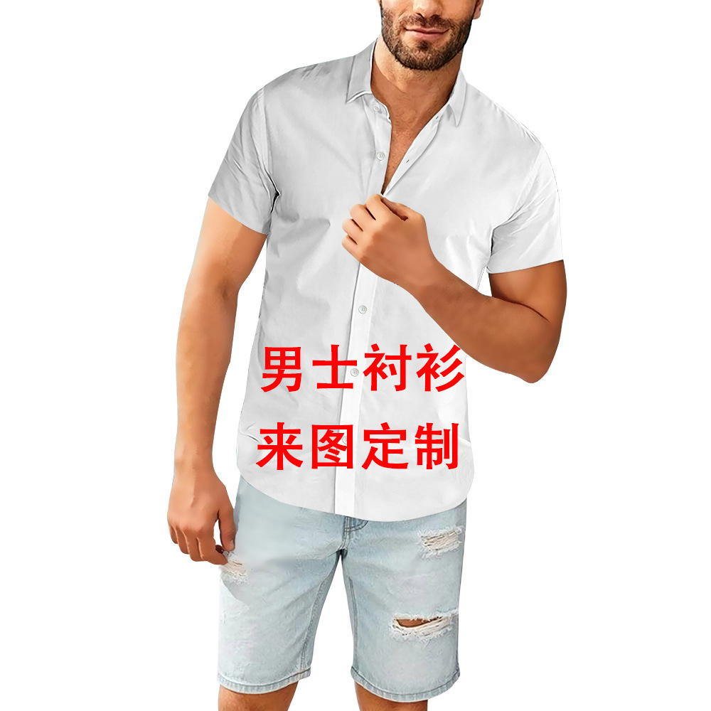 Para figura DIY camisa de los hombres 3D impresión personalizada camisa hawaiana verano casual estación independiente Venta caliente camisa