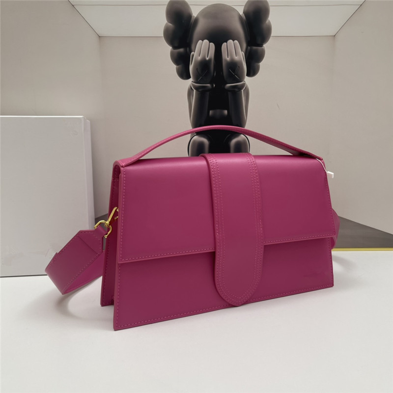2022 New Niche Luxury Texture Single Shoulder Genuine Leather Pink Crossbody Baguette Bag Women's Small Square Underarm Bag - Thumbnail 2