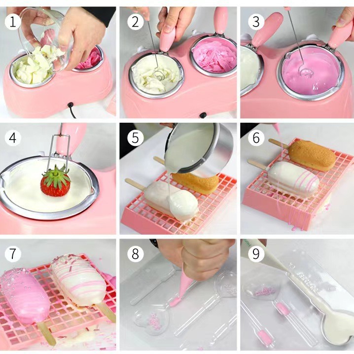 Olla eléctrica para fundir chocolate, crisol de cocina para hornear, bricolaje de repostería y postres