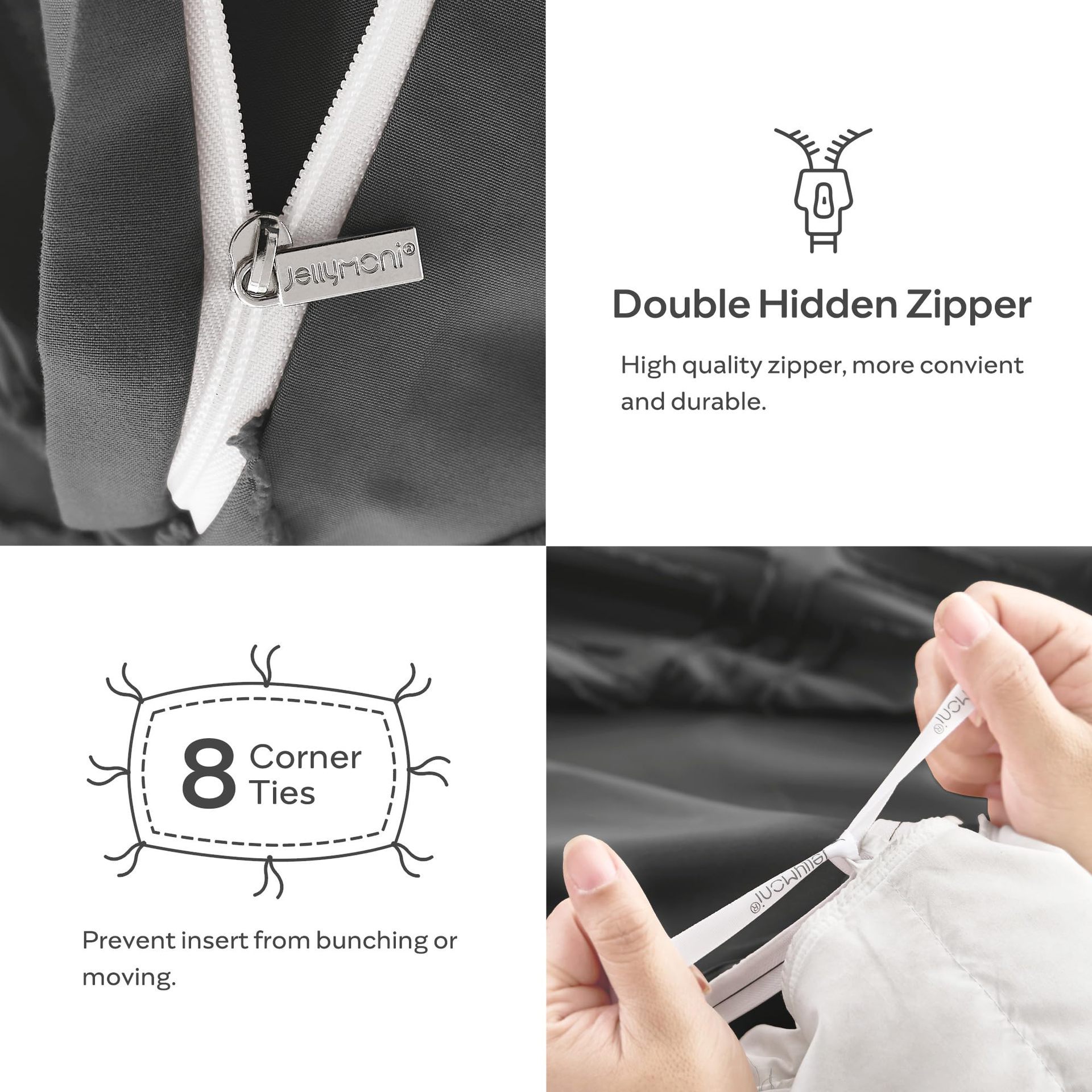 Dark Grey-grid Queen(90__&time