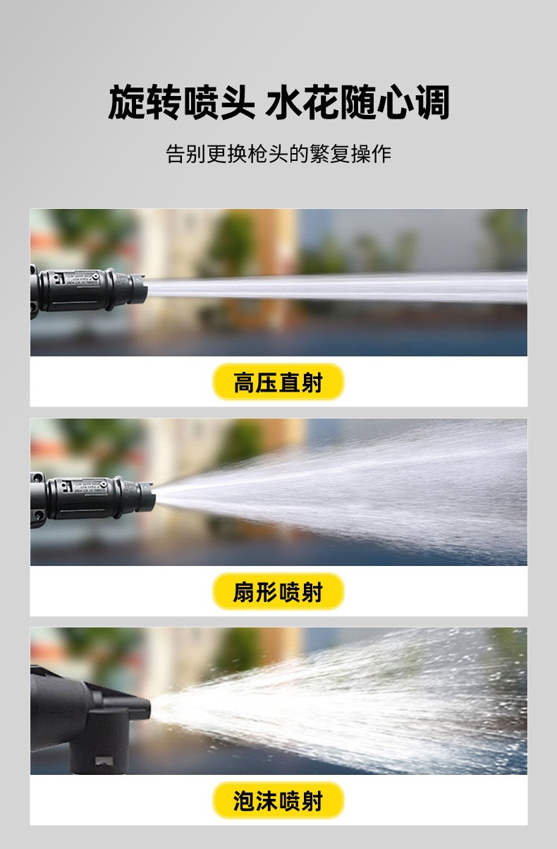 Car Washing Machine, Household 220V High-Pressure Water Pump, High-Power Car Washing Gun, Powerful Floor Cleaning Machine, Car Cleaning Machine