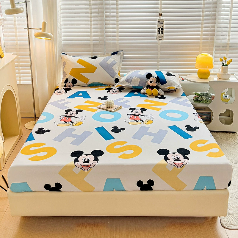 Cartoon genuine sheet, bedspread, mattress, protective case for elementary school students