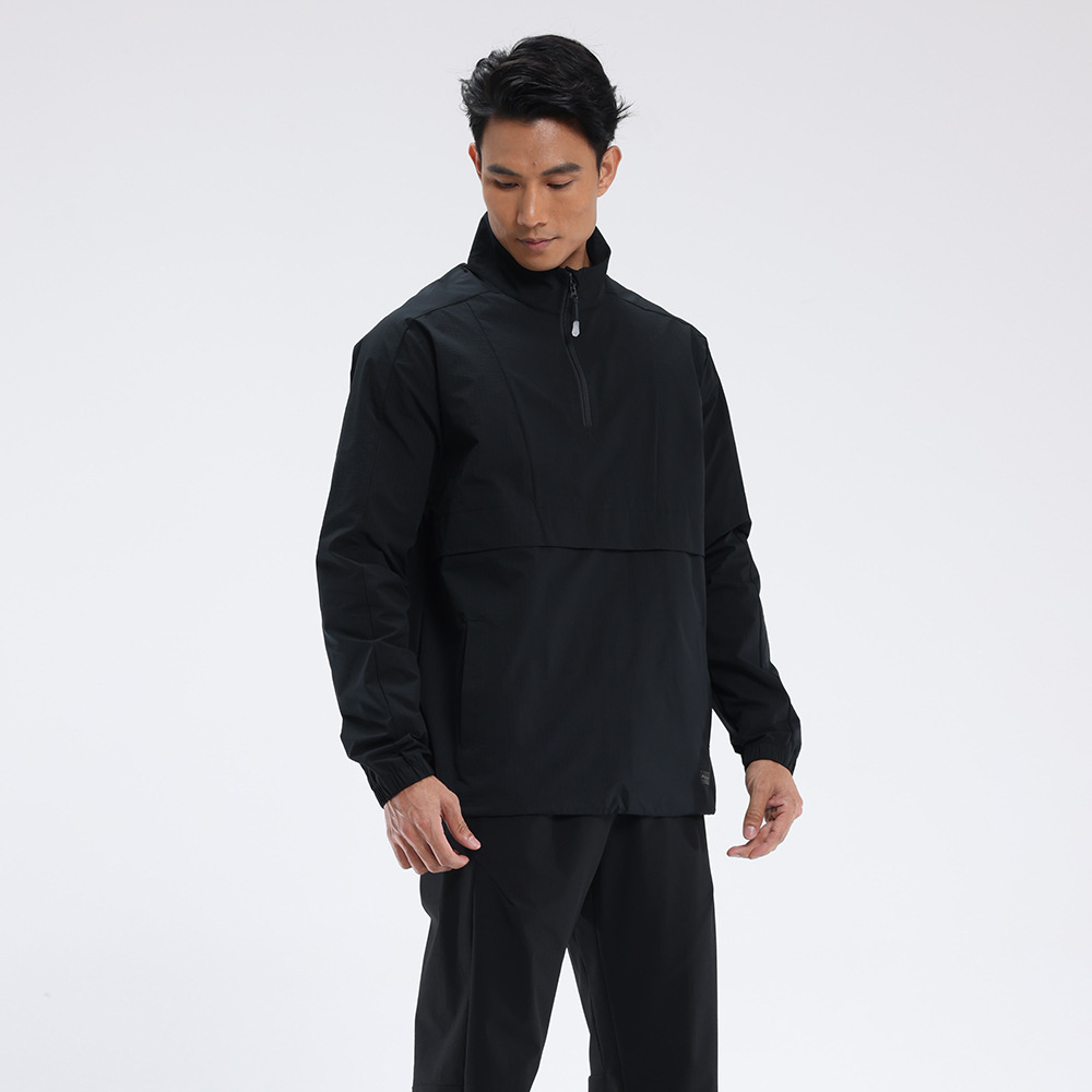 Chaqueta deportiva al aire libre costura de moda camiseta deportiva de manga larga para hombre ropa casual suelta ropa deportiva para correr top