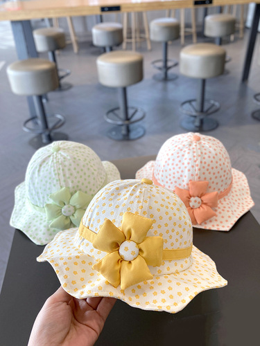 Children's Fisherman Hat Spring Summer Thin Model Baby Girl Fashion Sunshade Girl Versatile Wide Brim Sun Hat Princess Bowl Hat Spring Trend