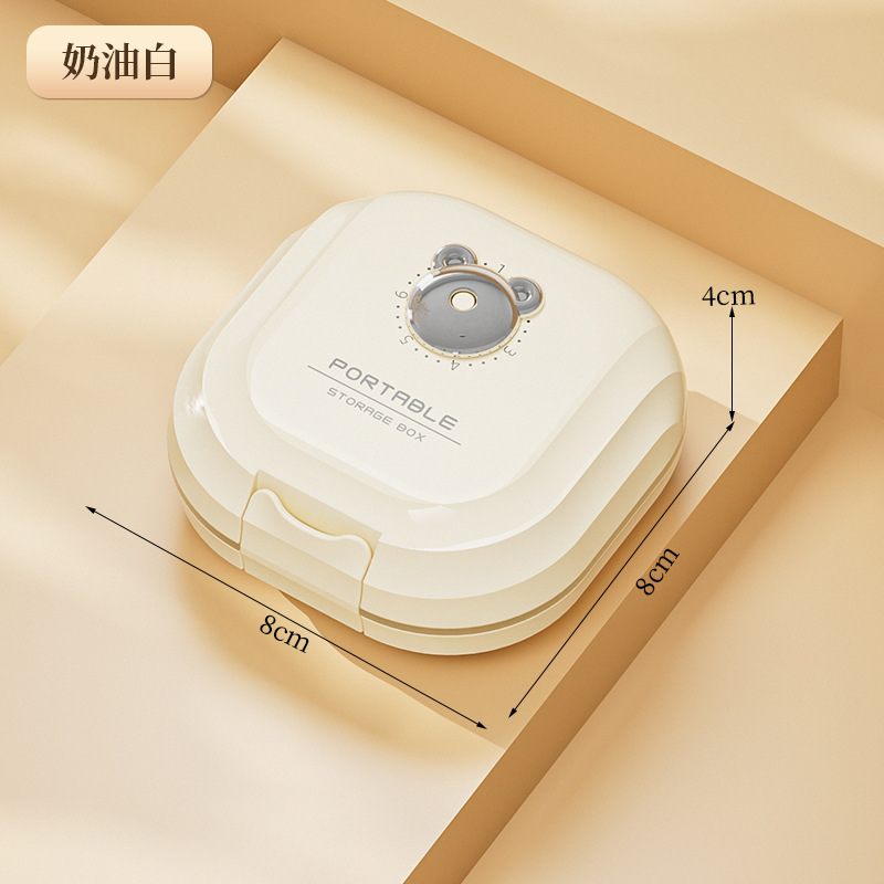 Caja de medicamento portátil empaquetada separada caja de almacenamiento tres comidas al día empaquetada sellada tabletas empaquetadas separadas caja de medicamento 7 días a la semana